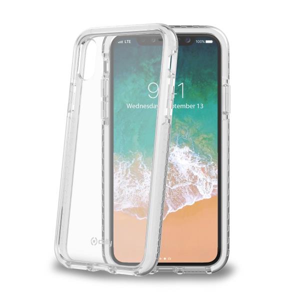 Cover Celly HEXAGON per iPhone Xs e iPhone X Trasparente - immagine 5