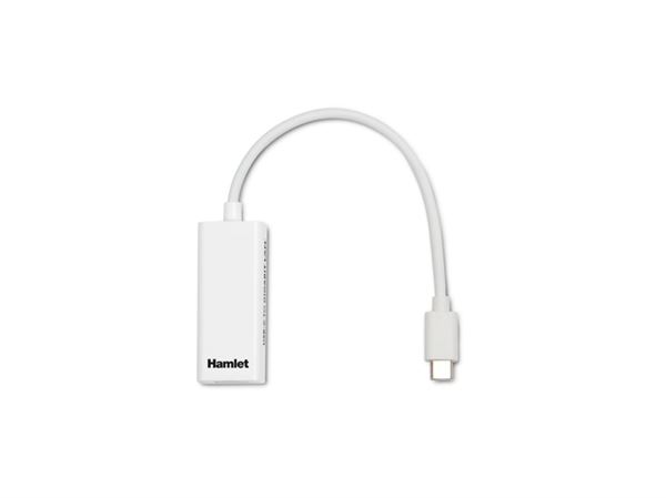 Adattatore LAN USB-C Hamlet HNU3GIGATC Ethernet Gigabit Bianco - immagine 2
