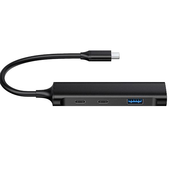 Hub USB 3.0 Conceptronic 4 Porte Alluminio 2x USB-C + 2x USB-A - immagine 2