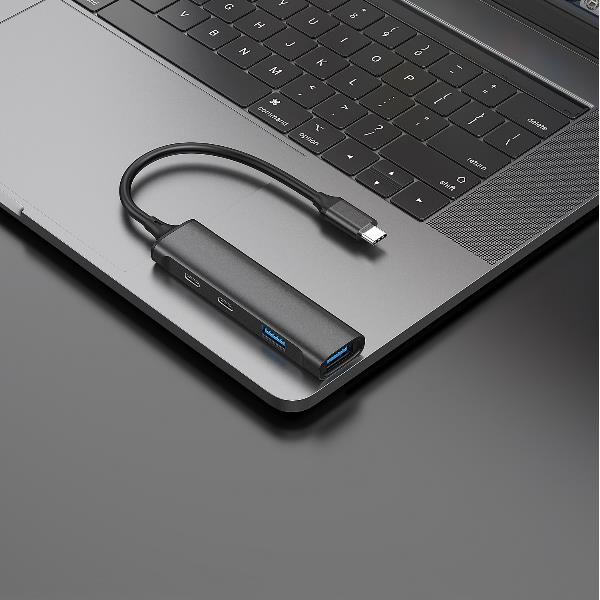 Hub USB 3.0 Conceptronic 4 Porte Alluminio 2x USB-C + 2x USB-A - immagine 4