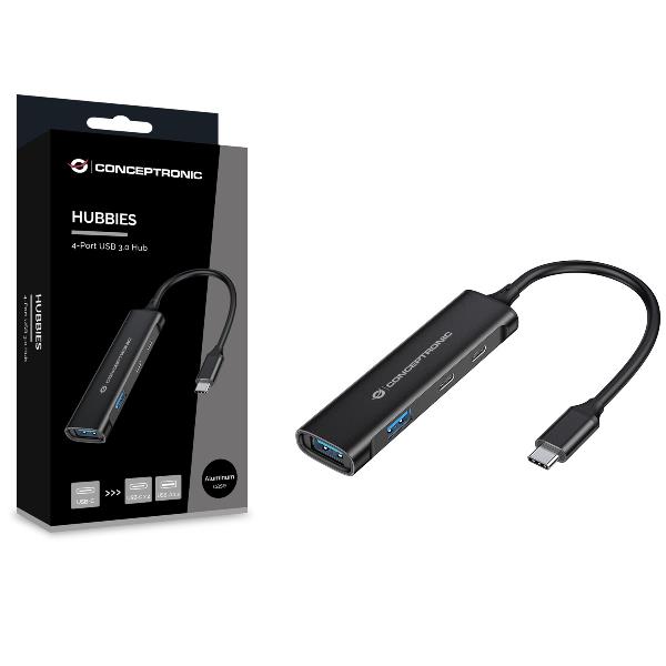 Hub USB 3.0 Conceptronic 4 Porte Alluminio 2x USB-C + 2x USB-A - immagine 9