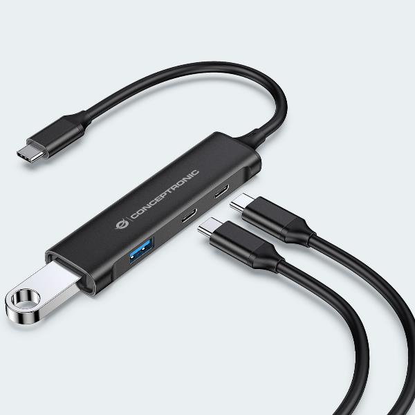Hub USB 3.0 Conceptronic 4 Porte Alluminio 2x USB-C + 2x USB-A - immagine 10