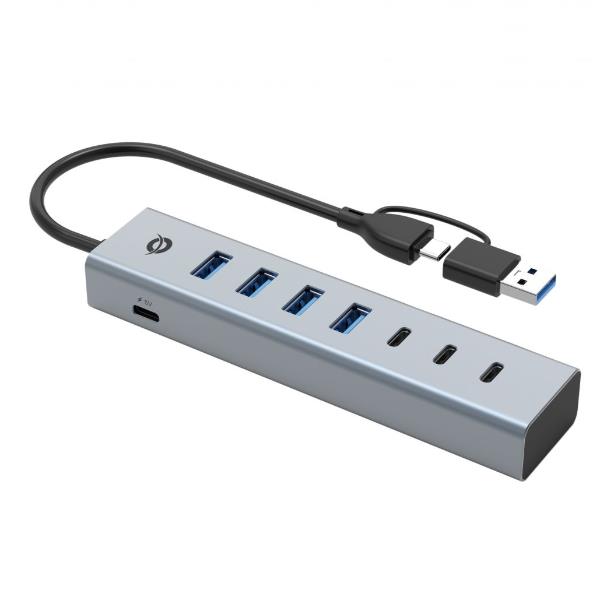 Hub USB 3.0 Conceptronic 7 Porte con Alimentatore 5Gbps USB-C e USB-A - immagine 3