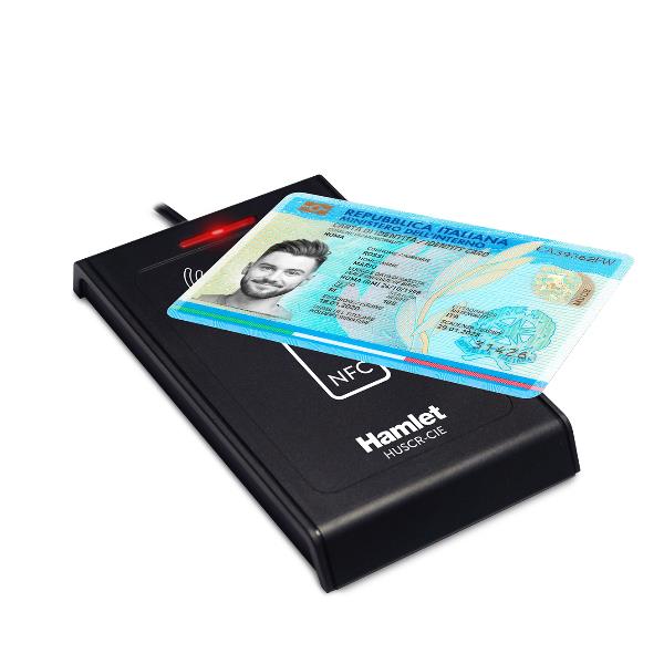Lettore Smart Card Hamlet Contactless NFC per CIE 3.0 e Tessera Sanitaria USB 2.0 Nero - immagine 3