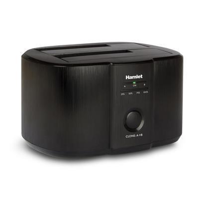 Docking Station Hamlet HXDD2535CLN 2 Bay per HDD/SSD 2.5"/3.5" con Clonazione USB 3.2 - immagine 2