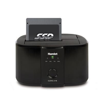 Docking Station Hamlet HXDD2535CLN 2 Bay per HDD/SSD 2.5"/3.5" con Clonazione USB 3.2 - immagine 3