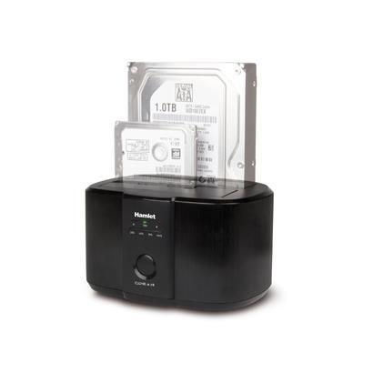 Docking Station Hamlet HXDD2535CLN 2 Bay per HDD/SSD 2.5"/3.5" con Clonazione USB 3.2 - immagine 4