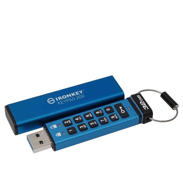 Chiavetta USB Kingston IronKey Keypad 200 32GB USB 3.2 Crittografata - immagine 2