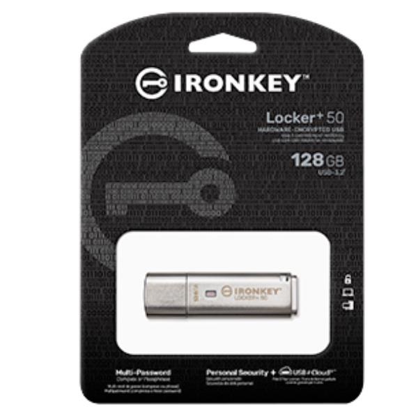 Chiavetta USB Kingston IronKey Locker Plus 50 128GB USB 3.2 - immagine 2