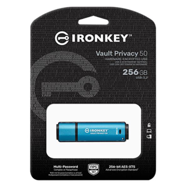 Chiavetta USB Kingston IronKey Vault Privacy 50 256GB USB 3.2 - immagine 3