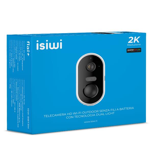 Telecamera IP Esterna Isiwi CAMERA BATT WI FLAI+ 2K Bullet - immagine 3