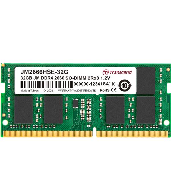 RAM DDR4 SODIMM Transcend 32GB 2666MHz PC4-21300 - immagine 2
