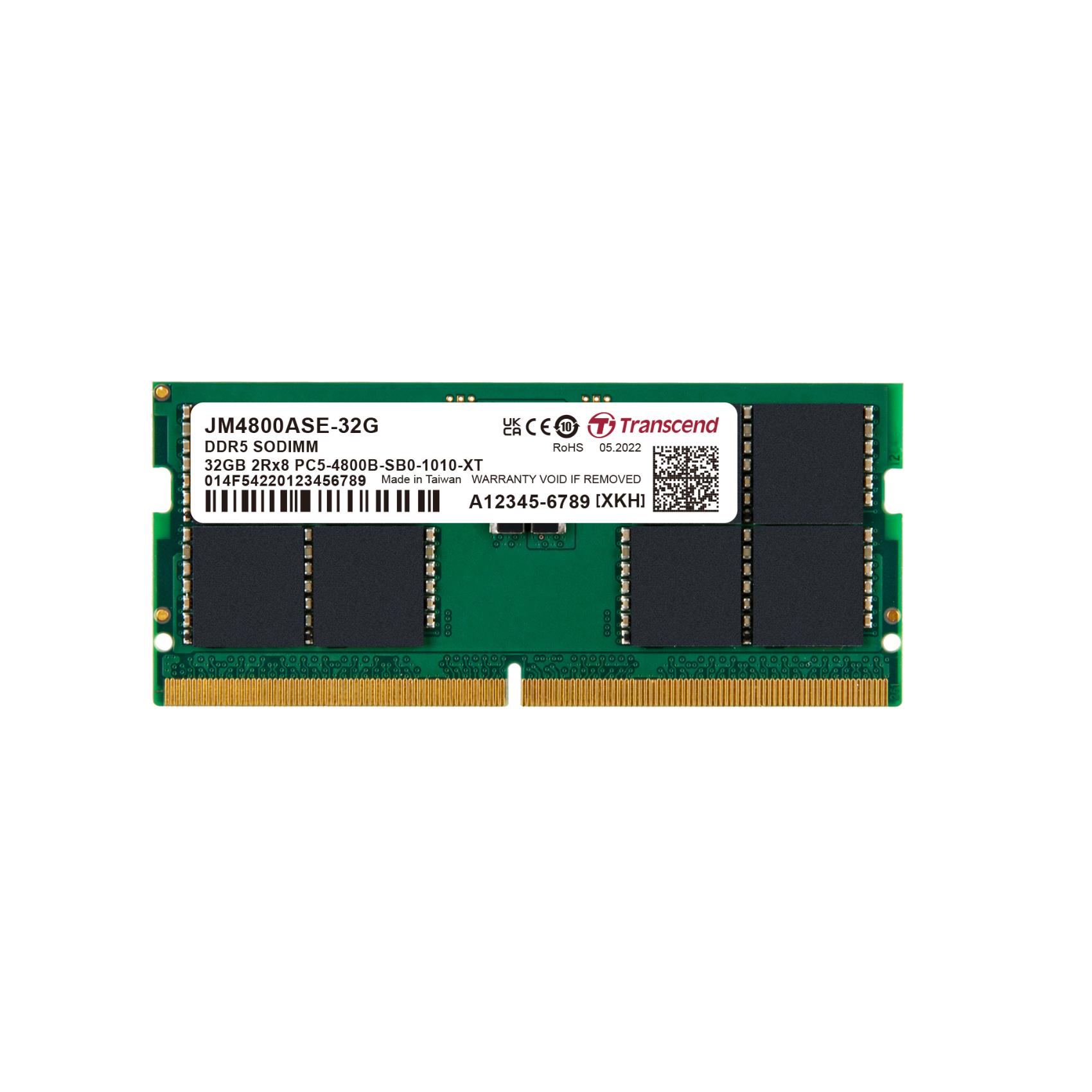 RAM DDR5 SODIMM 32GB Transcend JM4800ASE-32G 4800MHz CL40 - immagine 2