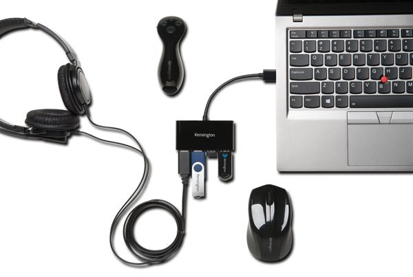 Hub USB Kensington UH4000 4 Porte USB 3.0 Nero - immagine 2