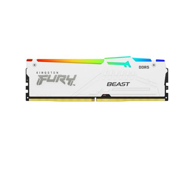 Modulo RAM DDR5 Kingston FURY Beast 32GB 5200MHz CL40 RGB White - immagine 2