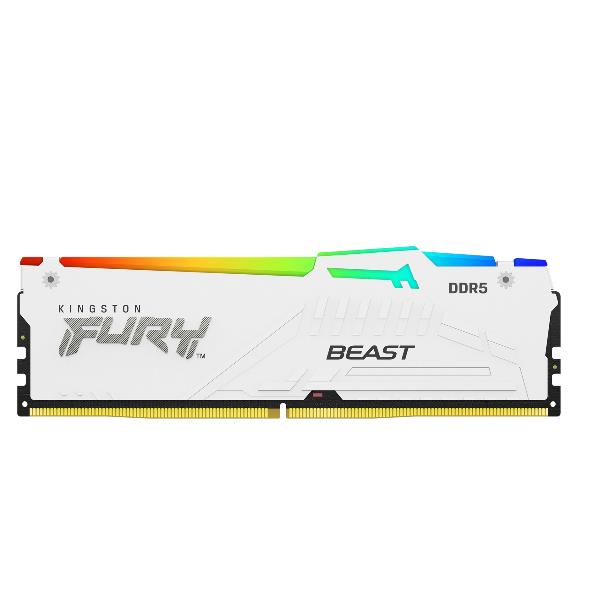 Modulo RAM DDR5 Kingston FURY Beast 32GB 5600MHz CL40 RGB White - immagine 2