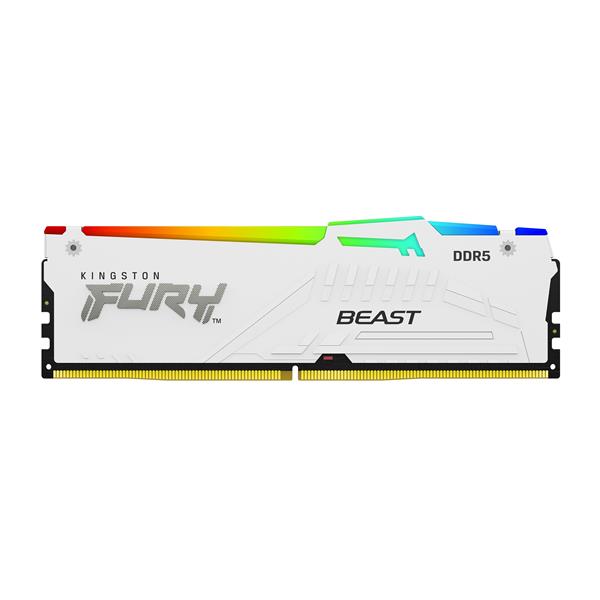 Moduli di Memoria Kingston FURY Beast 64GB DDR5 6000MHz CL30 White RGB EXPO - immagine 9