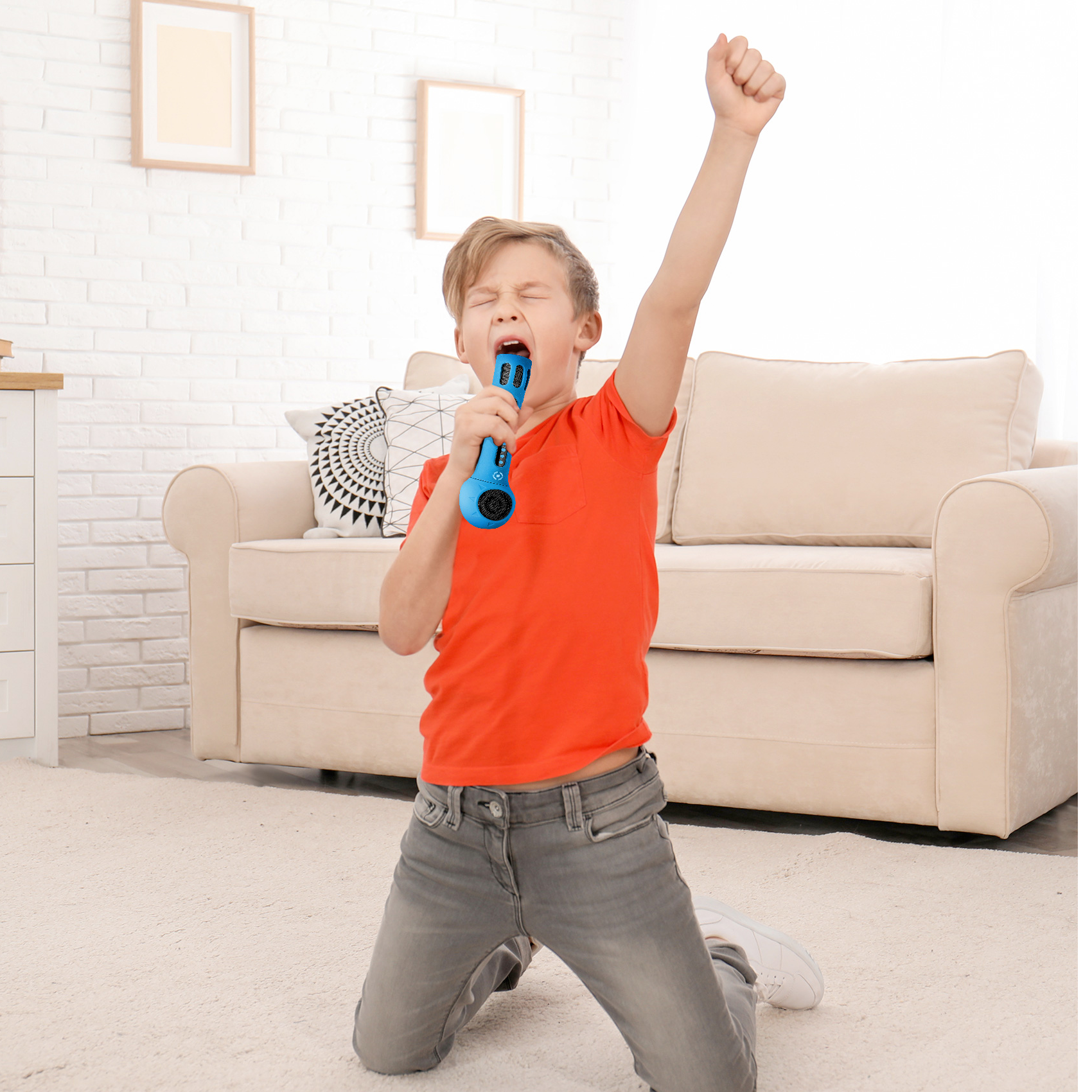 Speaker Microfono Celly FESTIVAL Wireless 3W Bluetooth Azzurro - immagine 4