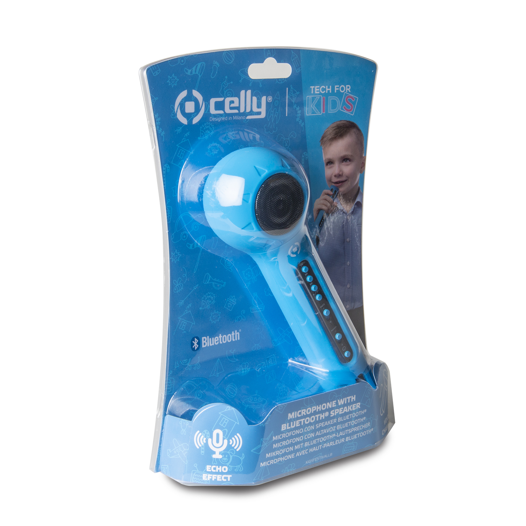 Speaker Microfono Celly FESTIVAL Wireless 3W Bluetooth Azzurro - immagine 6