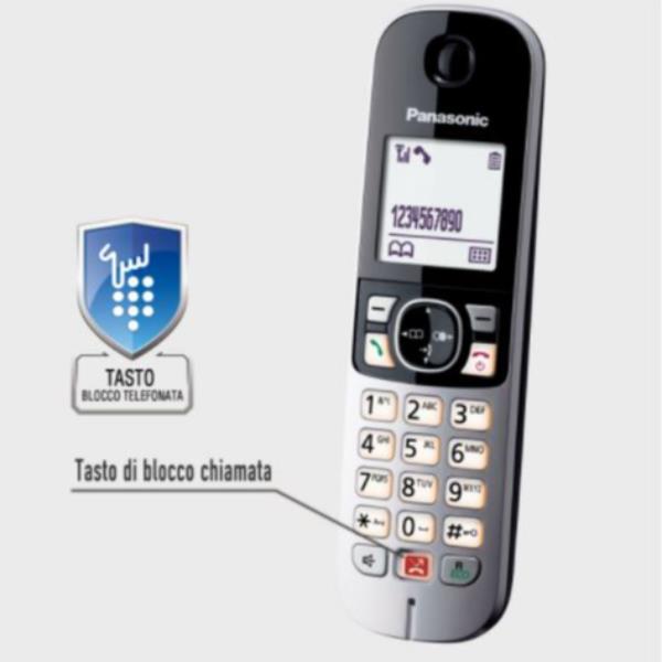 Telefono Cordless Panasonic KX-TG6851JTB Nero 1 Portatile - immagine 2