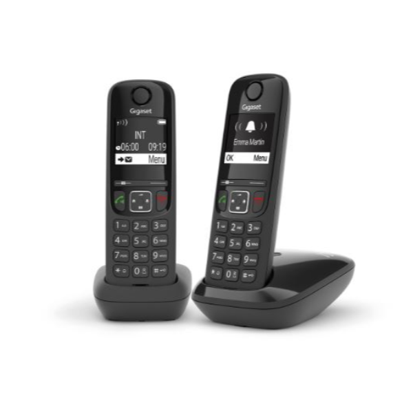 Telefono Cordless Gigaset AS690 A Duo Nero 2 Portatili Segreteria - immagine 2