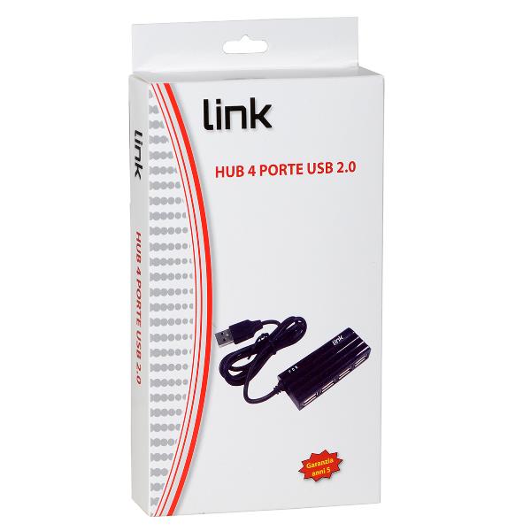 Hub USB 4 Porte Bulk USB 2.0 Nero Autoalimentato - immagine 3