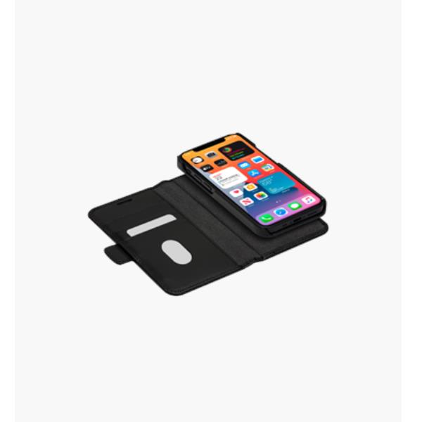 Custodia in Pelle Dbramante 1928 Lynge per iPhone 12 mini Nero - immagine 2