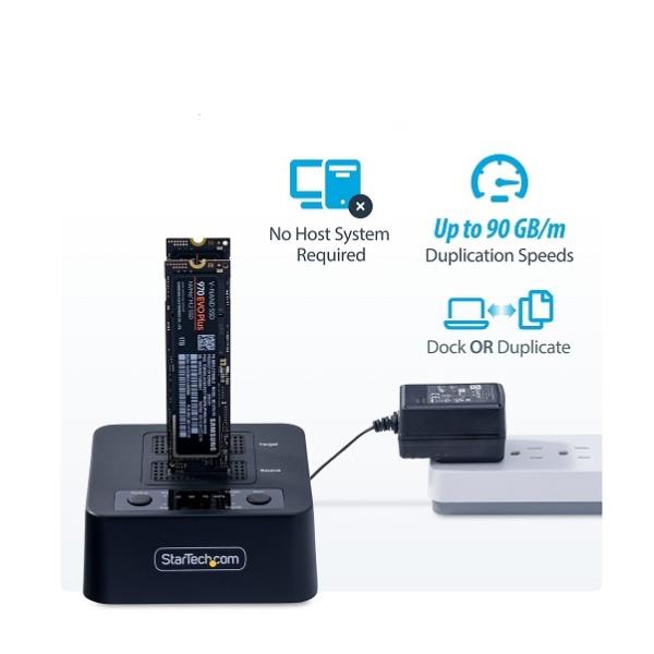 Duplicatore SSD M.2 NVMe Startech Dock USB 3.2 20Gbps 90GBpm - immagine 4