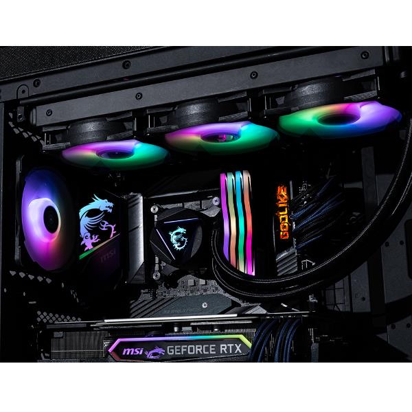 Dissipatore a Liquido MSI MAG CORELIQUID 360R V2 360mm 3 Ventole - immagine 2