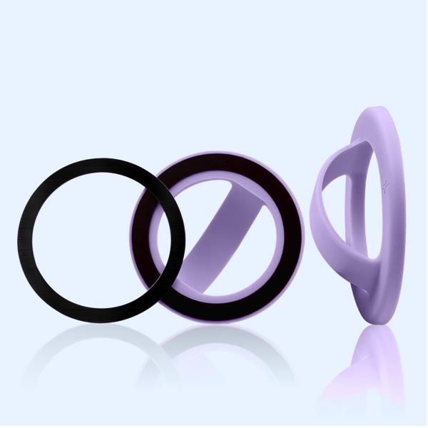 Cover Smartphone Celly MAGFINGER Magnetico Viola con Impugnatura - immagine 3