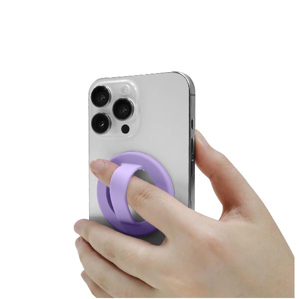 Cover Smartphone Celly MAGFINGER Magnetico Viola con Impugnatura - immagine 6