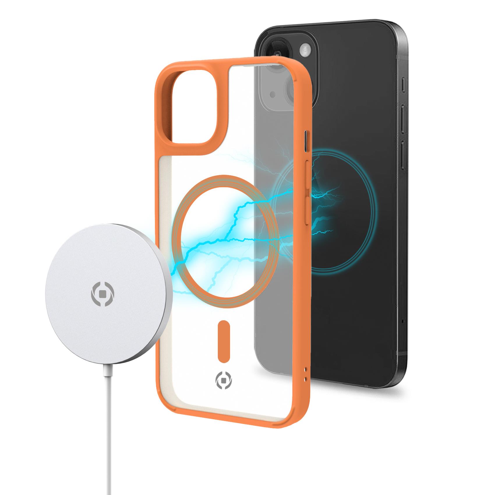 Cover Celly MAGMATT per iPhone 14 Plus Trasparente Arancione - immagine 2