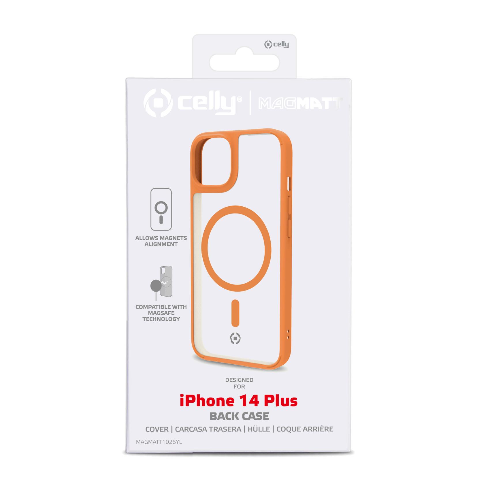 Cover Celly MAGMATT per iPhone 14 Plus Trasparente Arancione - immagine 6