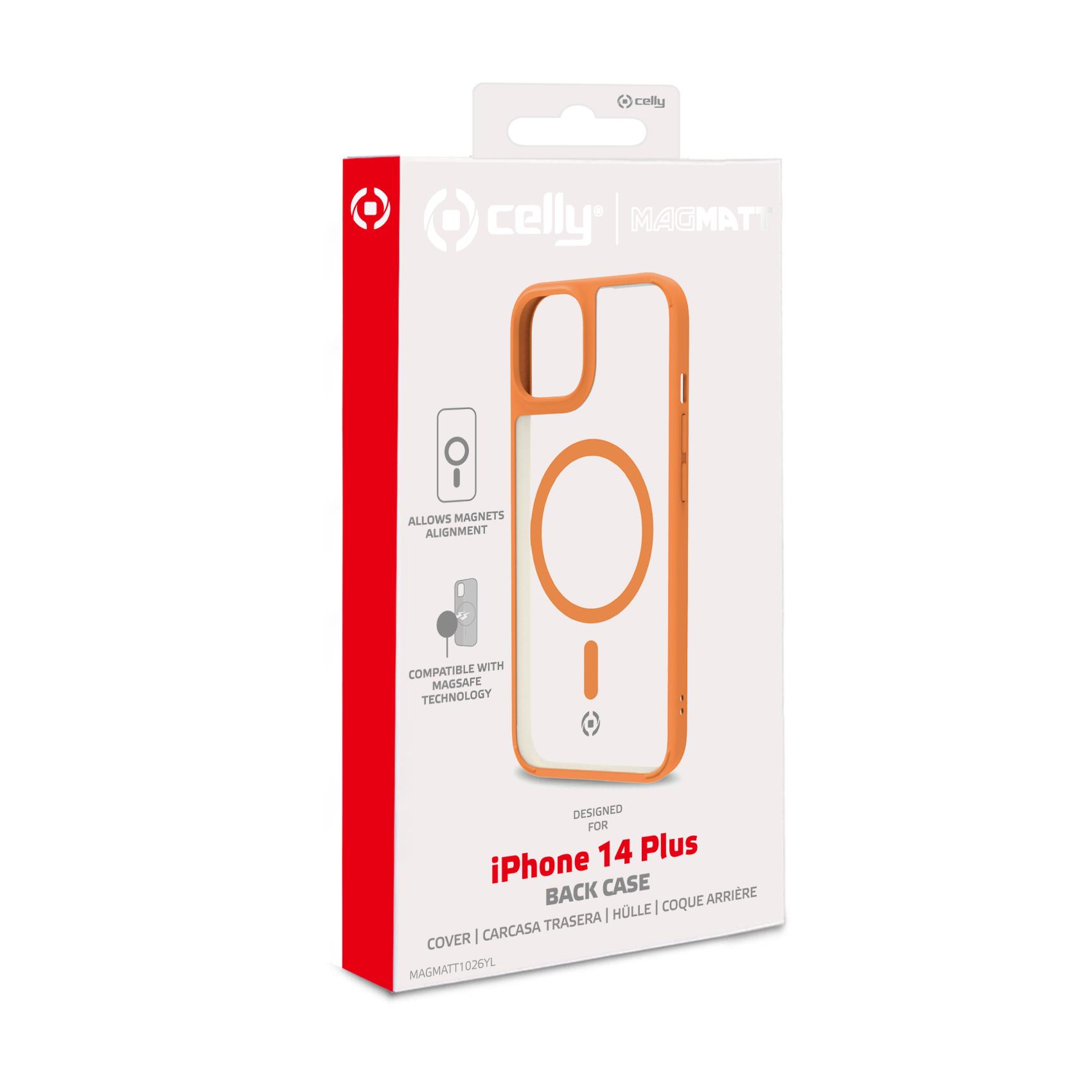 Cover Celly MAGMATT per iPhone 14 Plus Trasparente Arancione - immagine 7