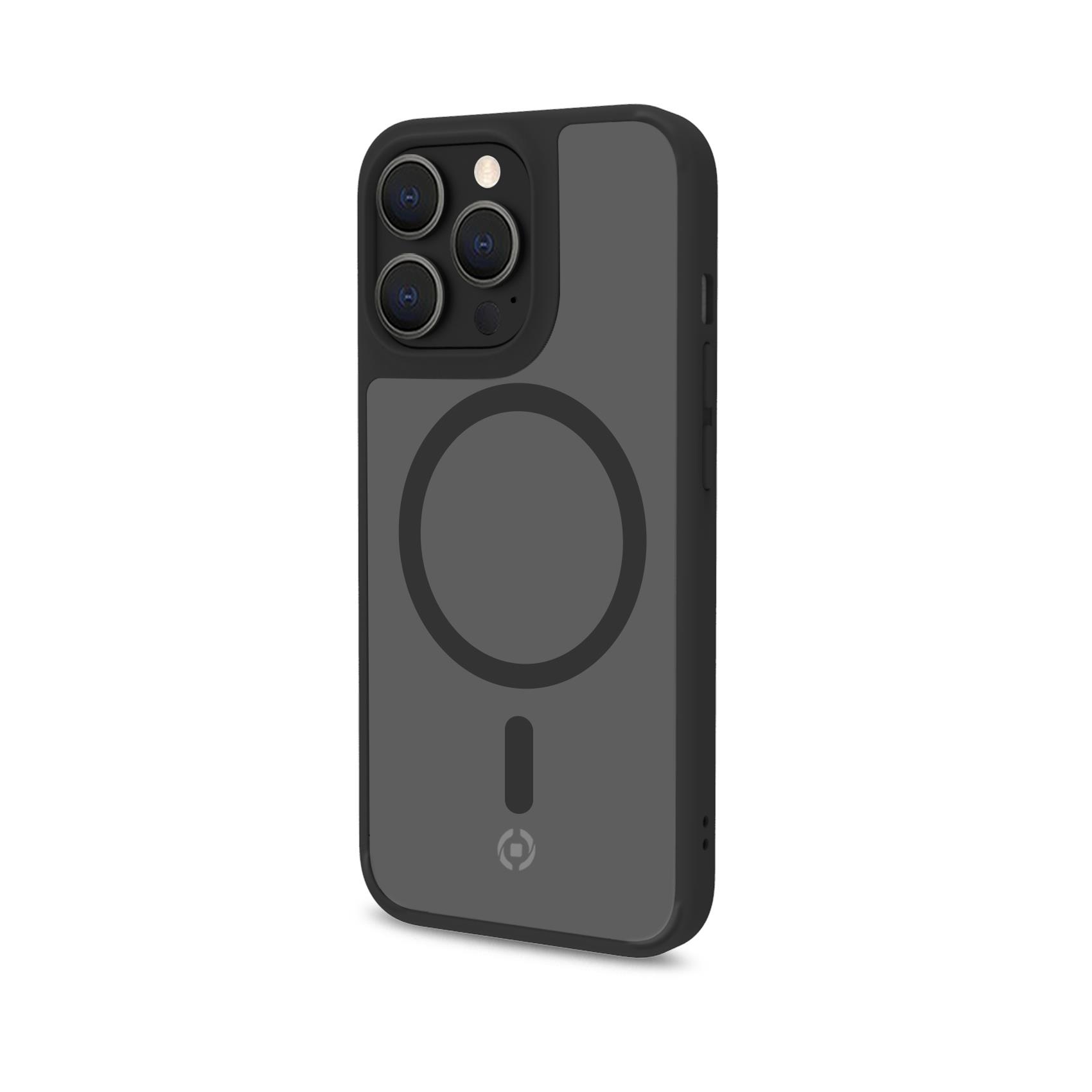 Cover Celly MAGMATT per iPhone 14 Pro Max Trasparente Nera - immagine 4