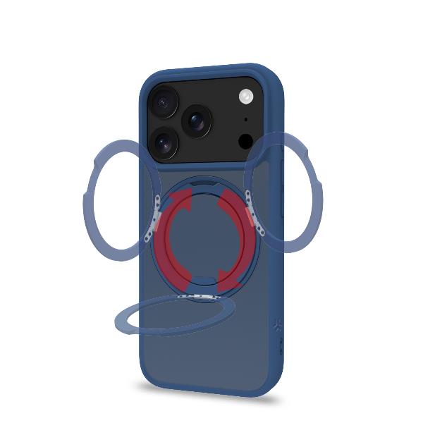 Cover Celly MAGSTAND per iPhone 17 Pro Trasparente Blu - immagine 6