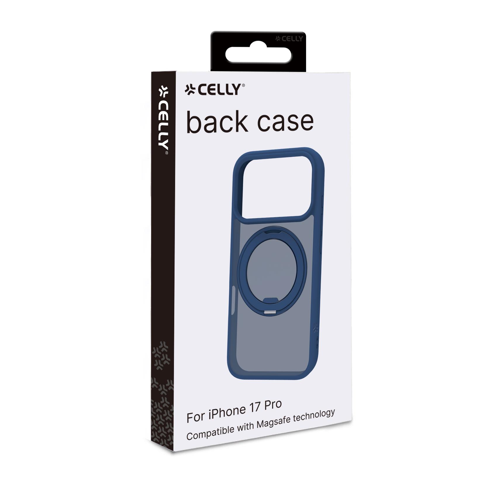 Cover Celly MAGSTAND per iPhone 17 Pro Trasparente Blu - immagine 8