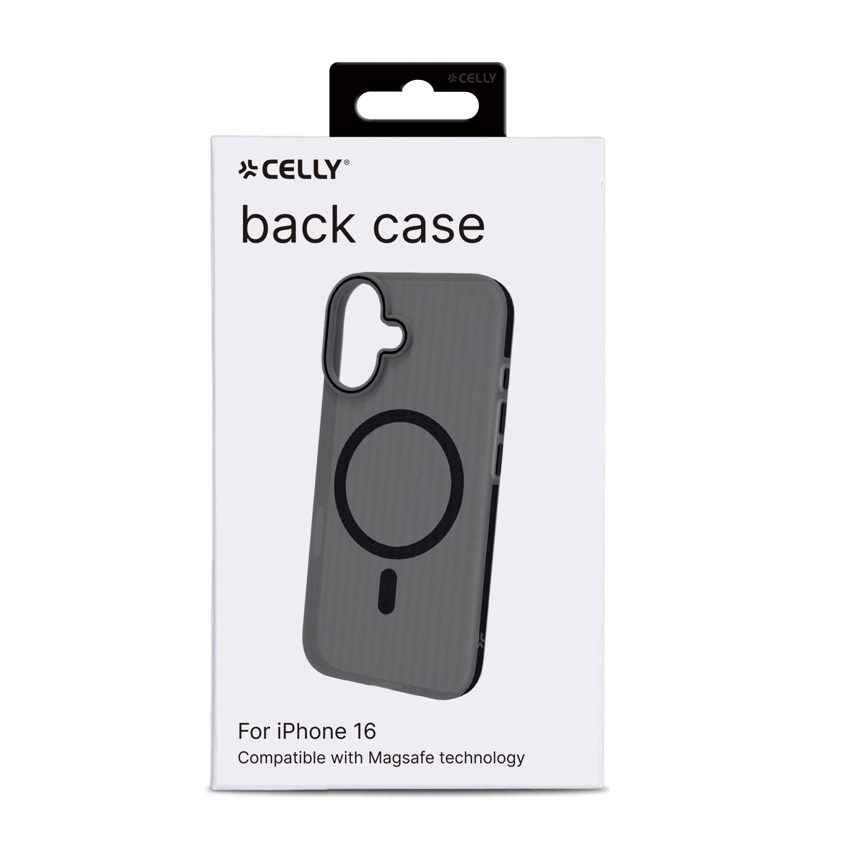 Cover Celly MAGSUIT per iPhone 16 Nero TPU - immagine 3