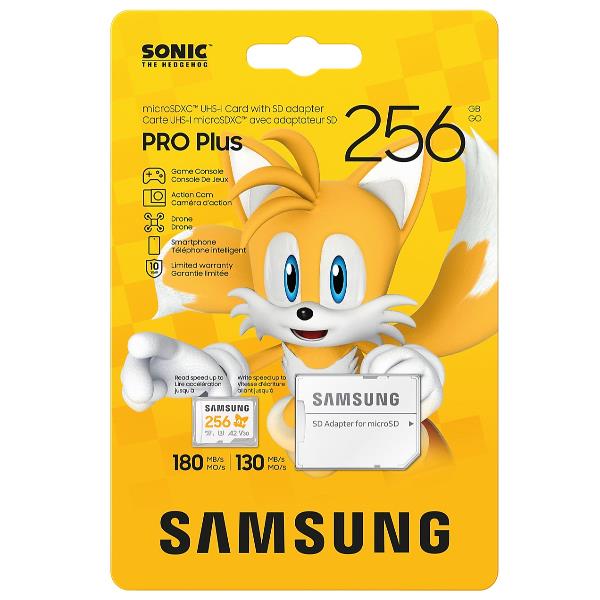 Micro SD Samsung PRO Plus 256GB Classe 30 180MB/s con Adattatore - immagine 2