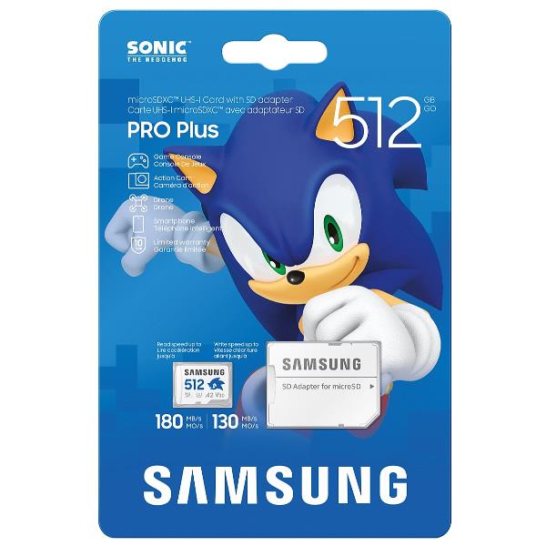 Memory Card Micro SD Samsung PRO Plus 512GB 180MB/s Classe 30 - immagine 3