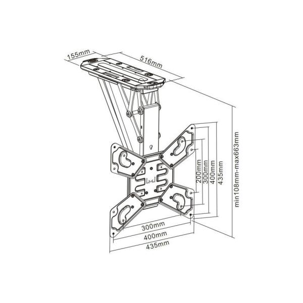 Staffa Motorizzata ITB Solution MB1028 per TV/Monitor fino a 55" 35kg - immagine 3