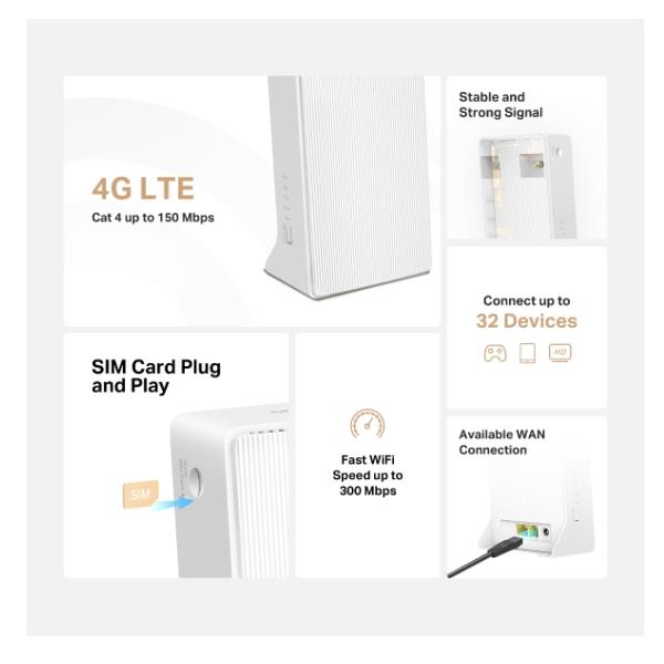 Router 4G Mercusys MB110-4G con Estensione Wireless 2 Porte LAN - immagine 2