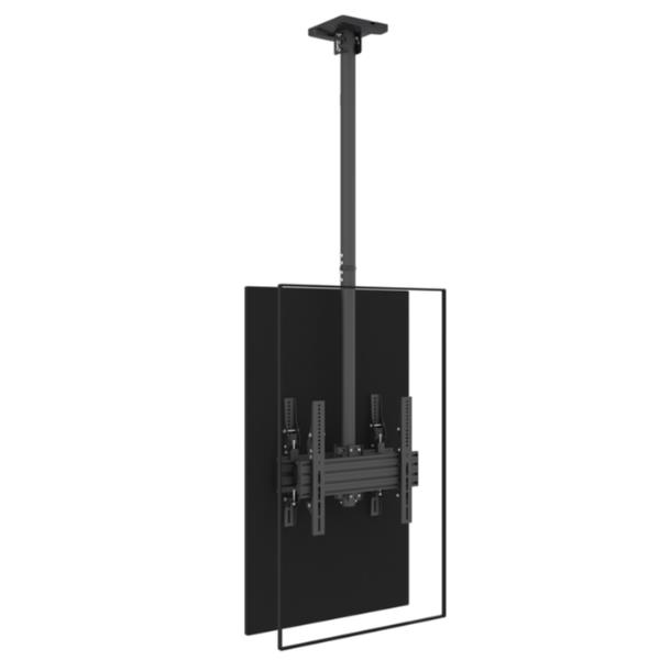Staffa TV ITB Solution MB8892 Soffitto/Sottopensile per 2 Schermi fino a 65" 35kg - immagine 2
