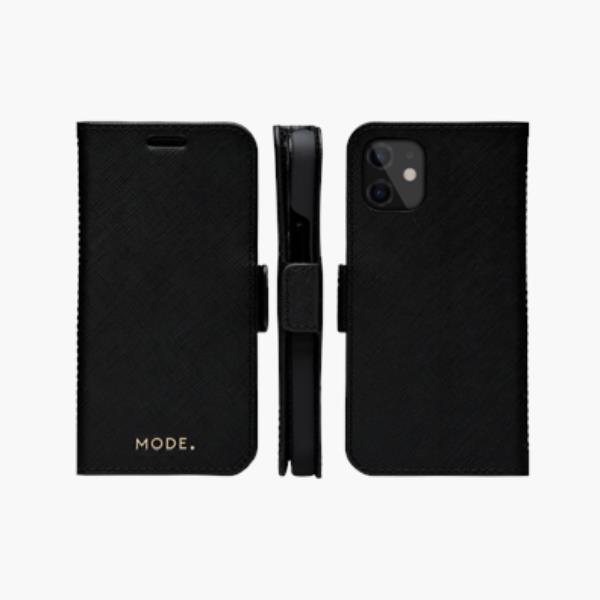 Custodia in Pelle Saffiano Dbramante 1928 Milano per iPhone 12 mini Nero - immagine 2