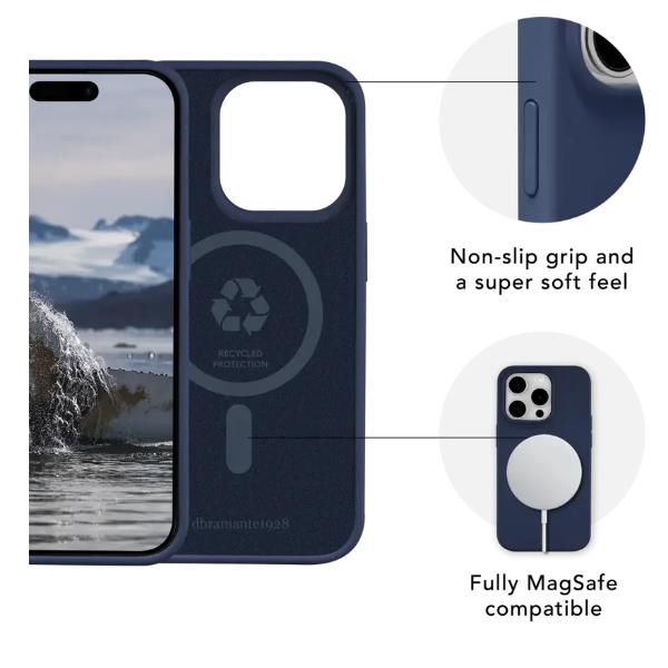Cover iPhone 15 Dbramante 1928 Monaco Silicone Blu - immagine 3