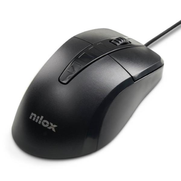 Mouse Ottico Nilox Tech USB 1000 DPI Nero Ergonomico - immagine 4