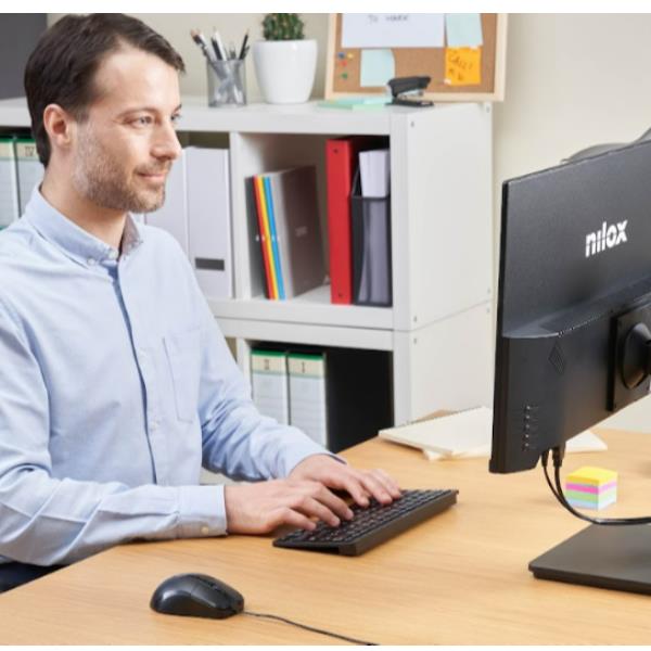 Mouse Ottico Nilox Tech USB 1000 DPI Nero Ergonomico - immagine 6