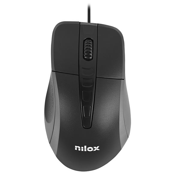 Mouse Ottico Nilox Tech USB 1000 DPI Nero Ergonomico - immagine 7