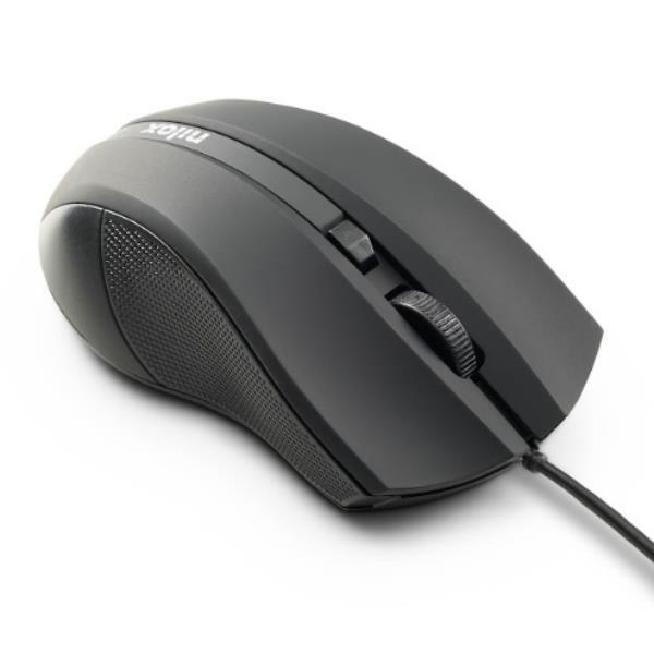 Mouse Ottico Nilox Tech USB 1600 DPI Nero Ergonomico - immagine 3