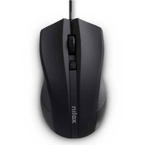 Mouse Ottico Nilox Tech USB 1600 DPI Nero Ergonomico - immagine 4